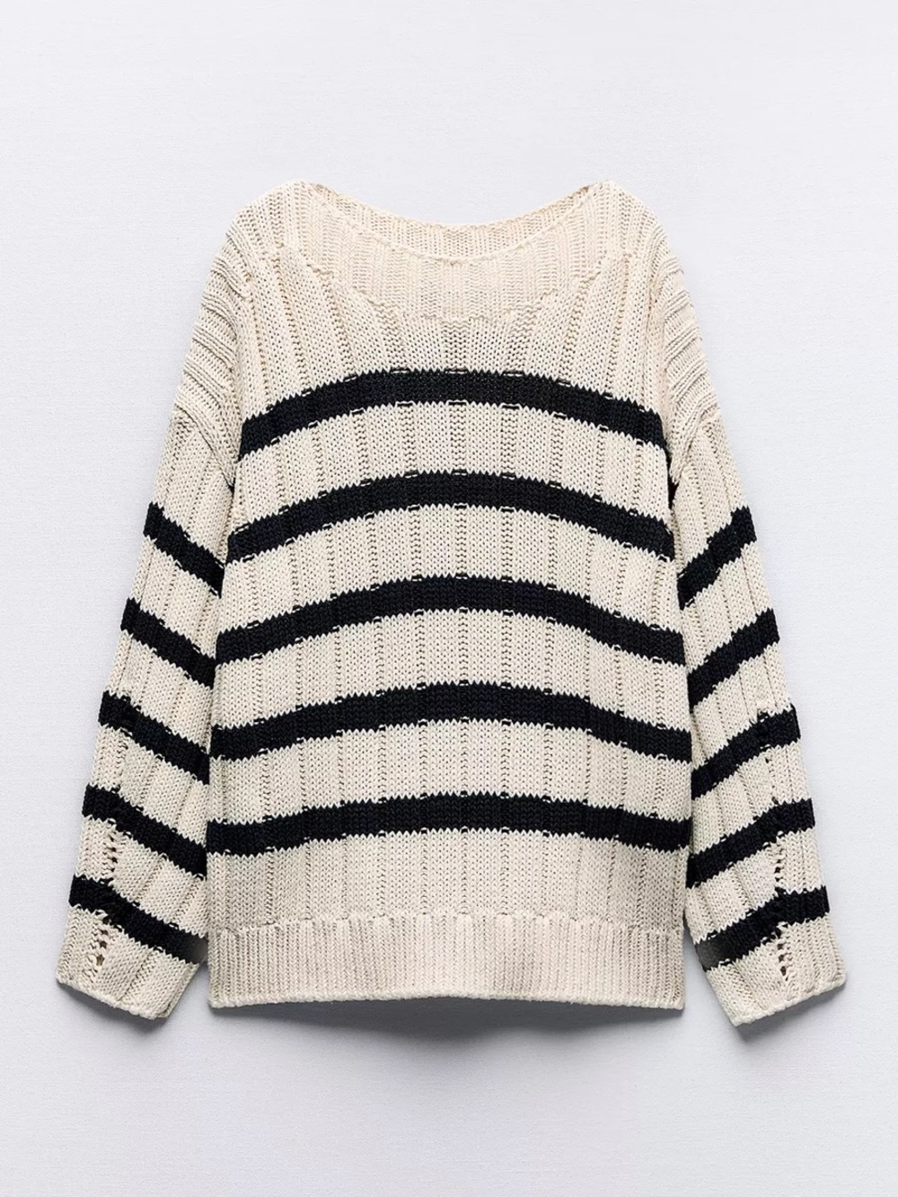 ZARA STRIPED KNIT SWEATER